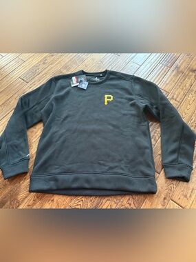 NWT MLB Antigua Pittsburgh Pirates Crewneck Sweatshirt Men’s L MLB Black
